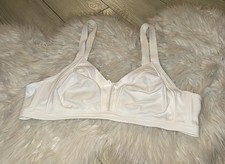 Bali 0044 Double Support Wire Free Bra Soft Touch Back Smooth Womens 38B White