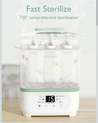 Momcozy BS02 Baby Bottle Sterilizer & Dryer 8-in-1 Multi Function Electric Steam