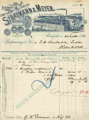 Bielefelder Cakes Biscuit Fabrik Stratmann Meyer 1895 Helmbrechts Dotzauer Hof