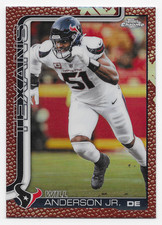2025 Topps Chrome Will Anderson Jr Football Leather Refractor 121 Houston Texans