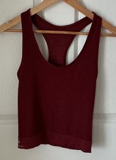 TALA Burgundy colour Sleeveless Gym Top, Size Extra Small, Excellent Condition