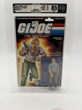 GI JOE ARAH CHUCKLES AFA 85 NM 1987 GREY 34 BACK SERIES SIX VERY NICE