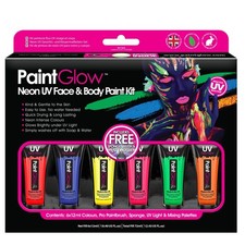 PaintGlow Glow in the Dark Face Body Paint, UV 12ml