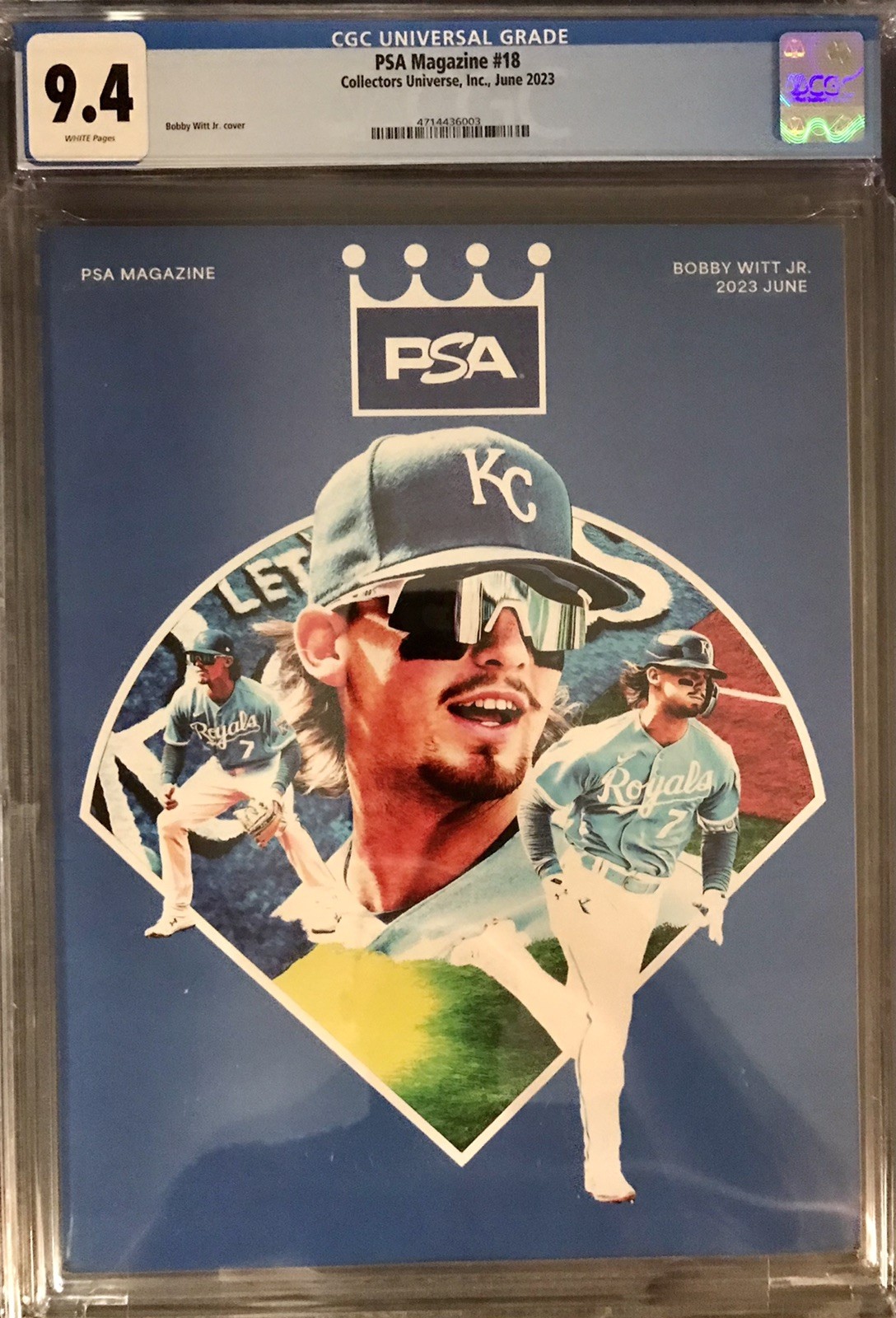 Bobby Witt Jr PSA Magazine June 2023 #18 Kansas City Royals CGC 9.4 Top Pop of 3
