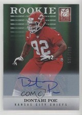 2012 Elite Turn of the Century Rookie Signatures /599 Dontari Poe #122 Auto 0af