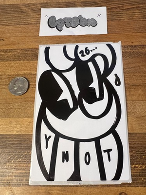 #ad #ad Atomik YNOT Hand Drawn Label Sticker RIP RARE Graffiti Art Tag Throw Up MSG MSK $32.88