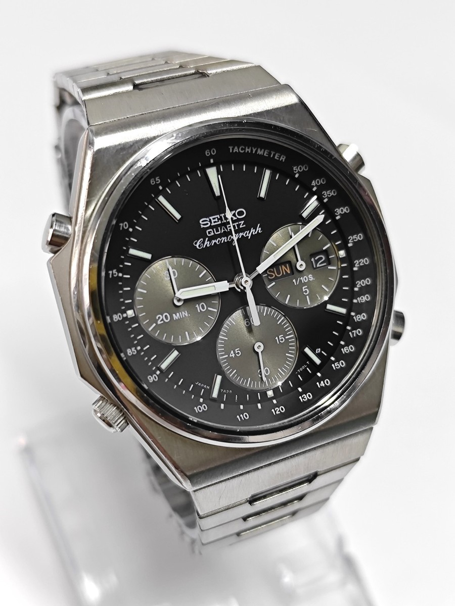 seven Seiko Vintage James Bond 7A38 7000 Speedy Chronograph Fully