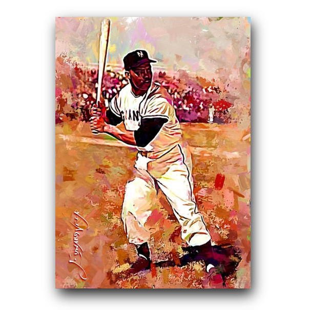 Monte Irvin #8 Art Card Limited 42/50 Edward Vela Signed (New York Giants)
