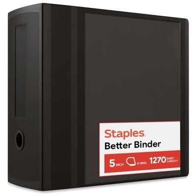 Heavy-Duty 3-Ring Binder, Black