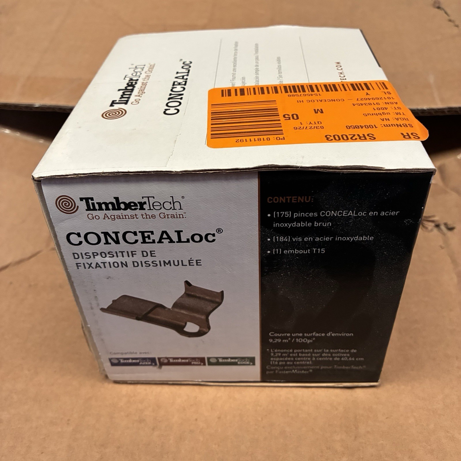 TimberTech CONCEALoc Deck Hidden Fasteners FULL Box 175 Fasteners R-2461-RBTT