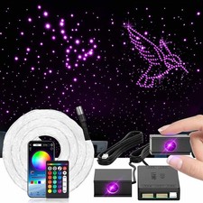600PCS Auto Lichtfaser LED Sternenhimmel Glasfaser Optik Ambientebeleuchtung APP