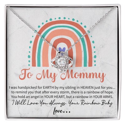 To my mommy Love Knot Halskette