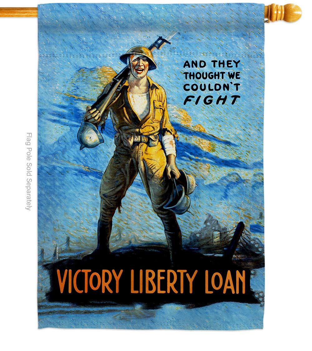 Victory Liberty Loan House Flag Armed Forces Navy USN Seabee United State Ame...