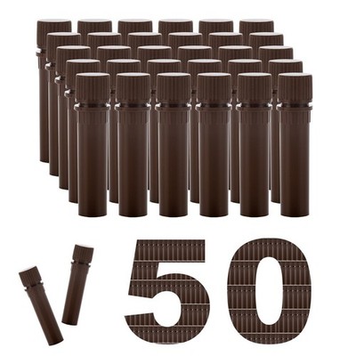 50 PCS 2.0ml LightSafe Cryogenic Vials Screw Caps Brown Cryotubes Lab
