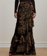 Lauren Ralph Lauren Womens Floral Burnout Vel...