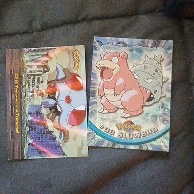 Topps Pokemon 2-Card Lot Foil English Tentacool EP18 + 3D Slowbro #80