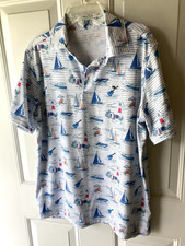 Vineyard Vines OTG On-The-Go Sankaty Performance Polo Shirt BOYS XL Nautical