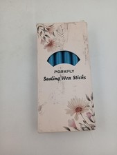 PORXFLY Sealing Wax Sticks 12 Pieces Dark Blue Glue Gun Wax Seal Set Invitations