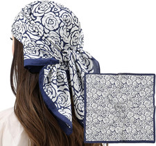 RIIQIICHY Women Head Hair Scarf Like Satin Silk Scarf Sleeping Hair Wrapping Nig