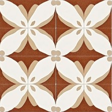 10PCS 12x12 Inch White Beige Brown Petal Pattern Floor Tiles Peel and Stick R...