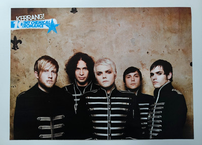 My Chemical Romance - Double-Sided Kerrang Poster - Gerard Way, Frank Iero RARE!