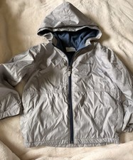 Columbia Kids Hooded Full Zip Fleece Lined Windbreaker Jacket Gray XXS 4/5