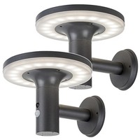 2X Solar-Wandleuchte Bewegungssensor AußEnlampe LED/IP44/10W/250 Lm/Rabalux