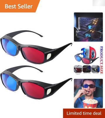 Comfortable 3D Glasses Set - 2 Pieces Red Blue for All Your Viewing Needs