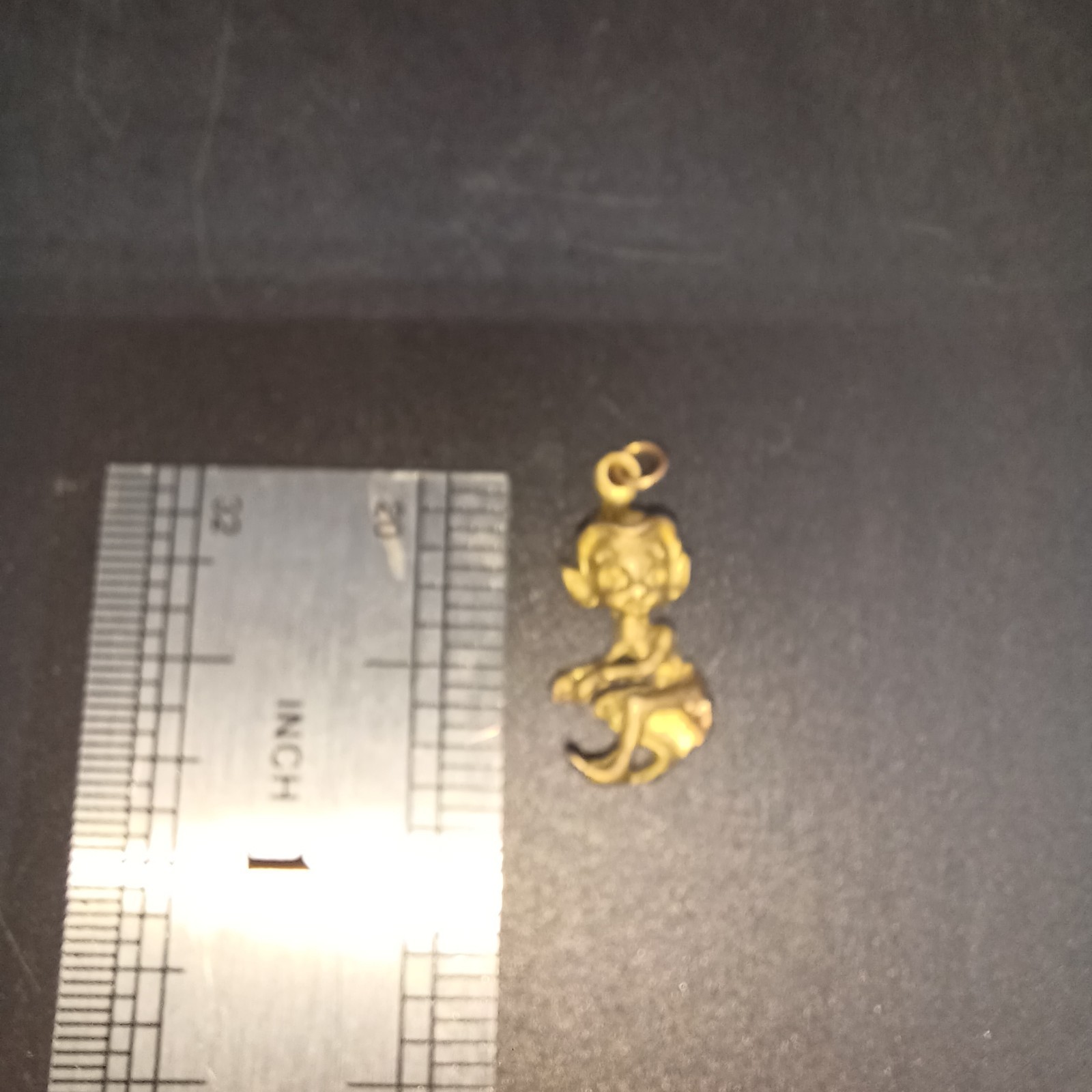 Vintage Cornish Pixie  Goldtone Charm Pendant Tiny - image 7