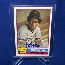 2025 Topps Heritage Baseball Real Ones Auto Rod Carew ROA-RC Minnesota Twins HOF
