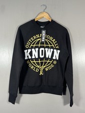 Mens Known Black Print Jumper Size Small