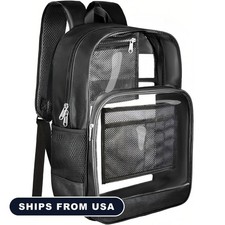 Clear Backpack for School Heavy Duty Clear Bookbag