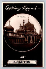 POSTCARD - LOOKING ROUND AT BRIGHTON - POSTED 1930