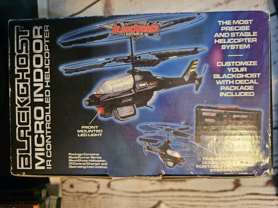 BladeRunner Series Black Ghost  Micro IR Controlled Indoor Helicopter - Image 3 of 4