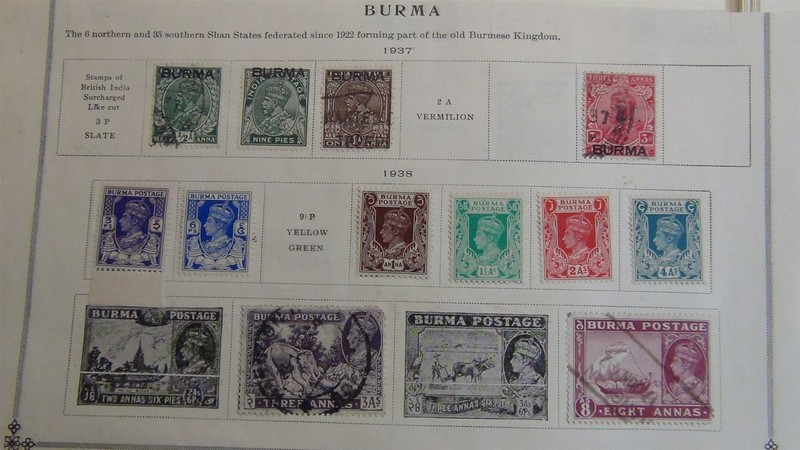 Stampsweis Burma collection on Scott Intl pages est 230 Stamps to 2000