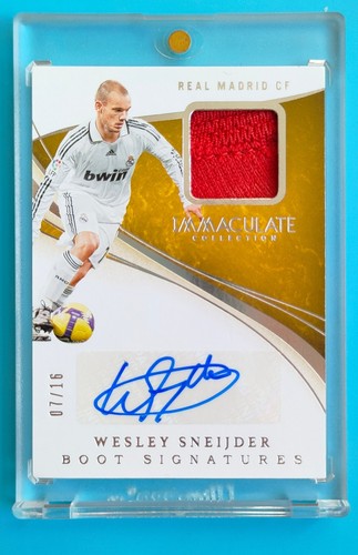 2020 Immaculate Real Madrid Wesley Sneijder Match-worn Boot Patch Auto 7/16 SP