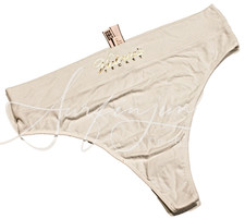 Victoria Secret Vintage Panty Brazilian Bikini Thong High Rise XL White X Large