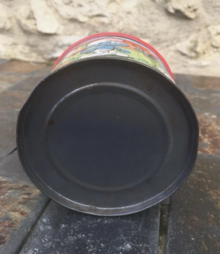 ANCIEN JOUET MOULIN MUSICAL en TÔLE les schtroumpfs - Photo 4/4