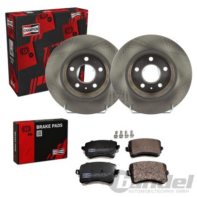CHAMPION BREMSSCHEIBEN 300mm+ BELÄGE HINTEN passend für AUDI A4 B8 8K + A5 8T 8F