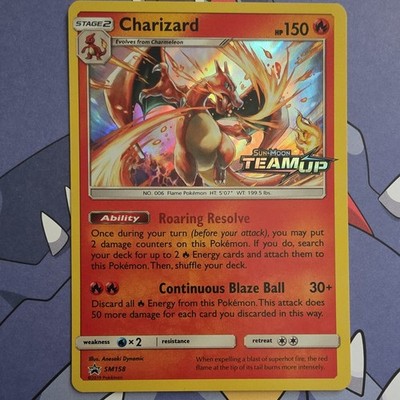 Charizard SM158 Holo Stamped Prerelease Promo Black Star Sun Moon Team Up NM