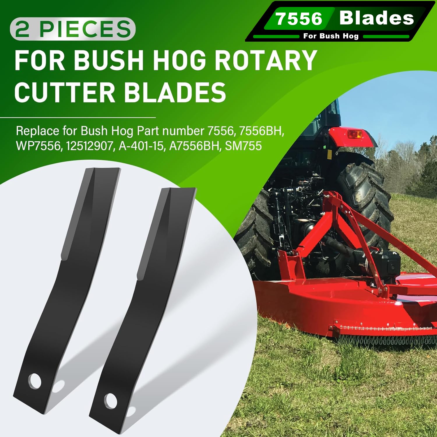 7556 Blade Replacement for Bush Hog Rotary Cutter Blades 27" x3/4" Lawn Mower