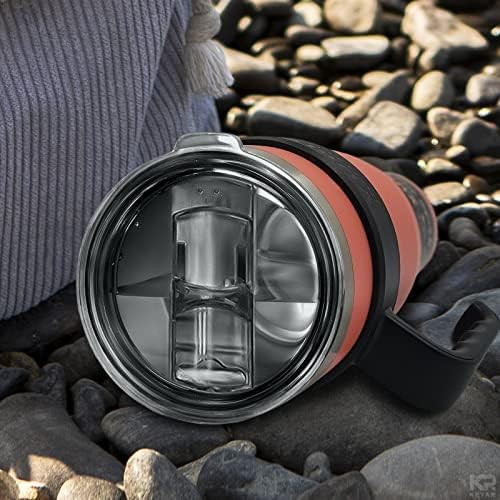 2 Pack Universal 30 oz Tumbler Lids - Sliding Closure Spill-Proof & Splash Re...