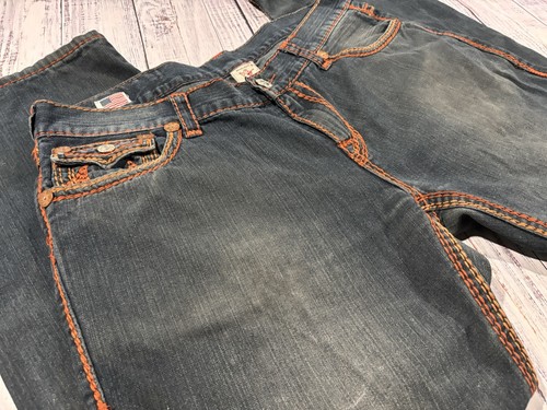 Men’s True Religion Jeans Sz 32 X 32 Billy Super T Straight Great Condition - Picture 3 of 10
