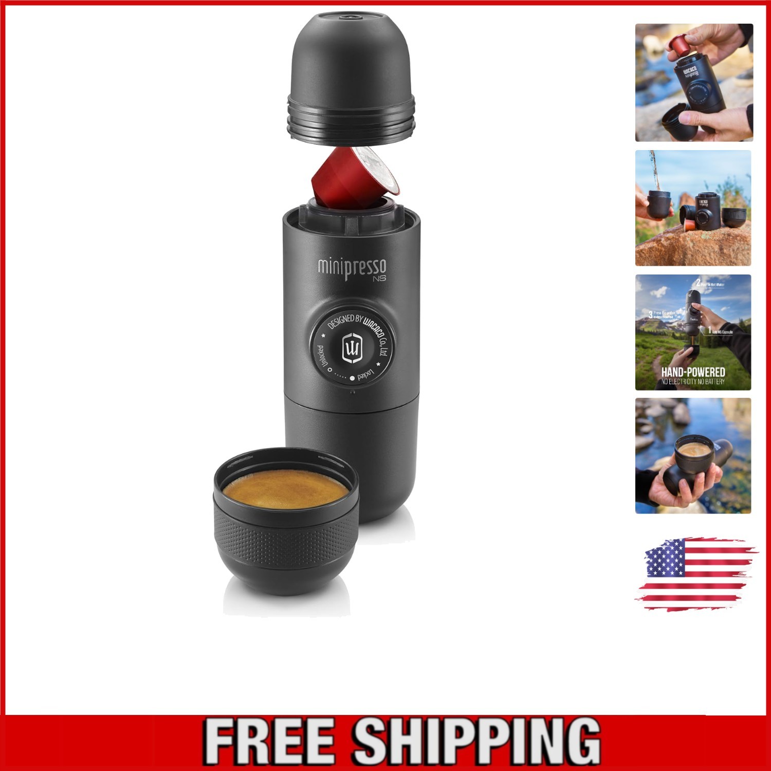 Authentic Espresso Anytime, Anywhere - Minipresso NS Travel Coffee Maker