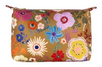 Oilily Claire Cosmetic Bag Kosmetiktasche Halskette Bistre Khaki Bunt