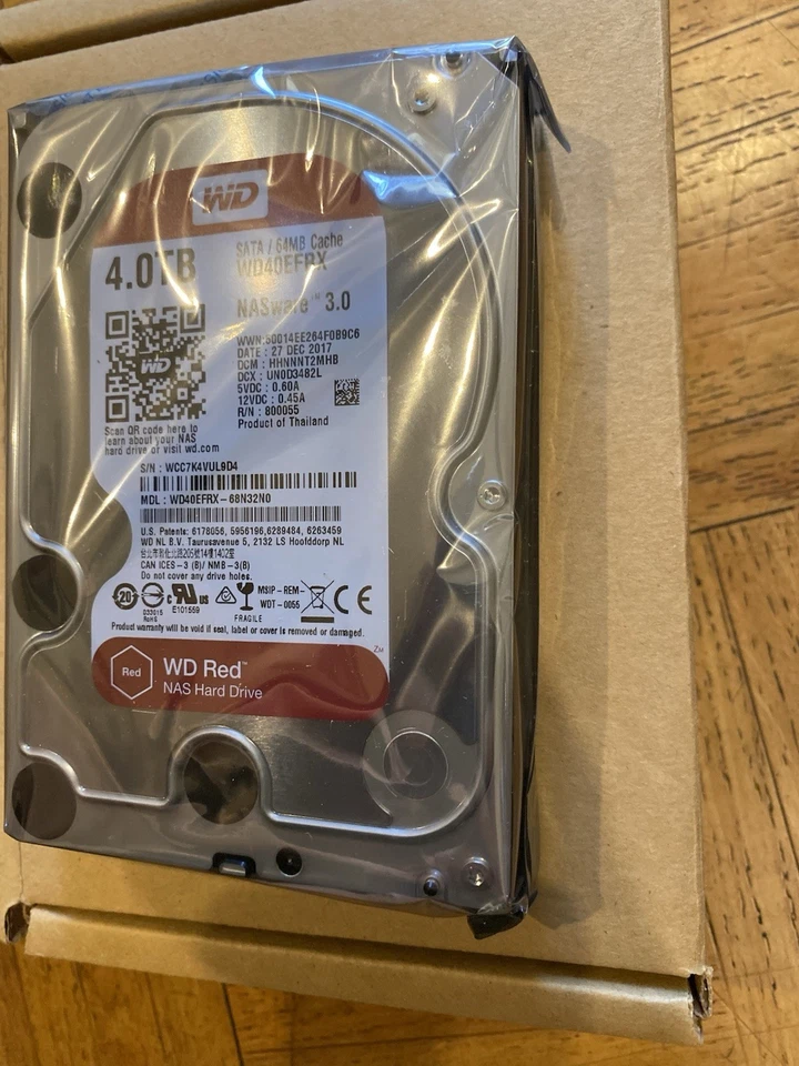 Disco duro interno NASware Western Digital rojo 4 TB WD40EFRX 5400 RPM 3,5 pulgadas Foto 3 de 4