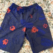 Patagonia Boy s XXL Baggies Shorts Liner 10 Inseam Navy And Red