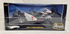 HOT WHEELS ELITE BATMAN 1966 TV SERIES BATCYCLE & SIDECAR 1:12 SCALE SEALED NIB
