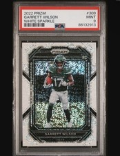 2022 Prizm White Sparkle Garrett Wilson #309 PSA 9
