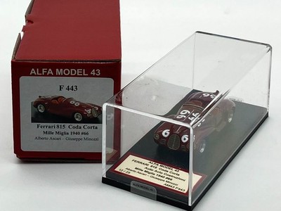 ALFA MODEL 43 Ferrari 815 Coda Corta Mille Miglia 1940 #66 1:43 Rot Resina